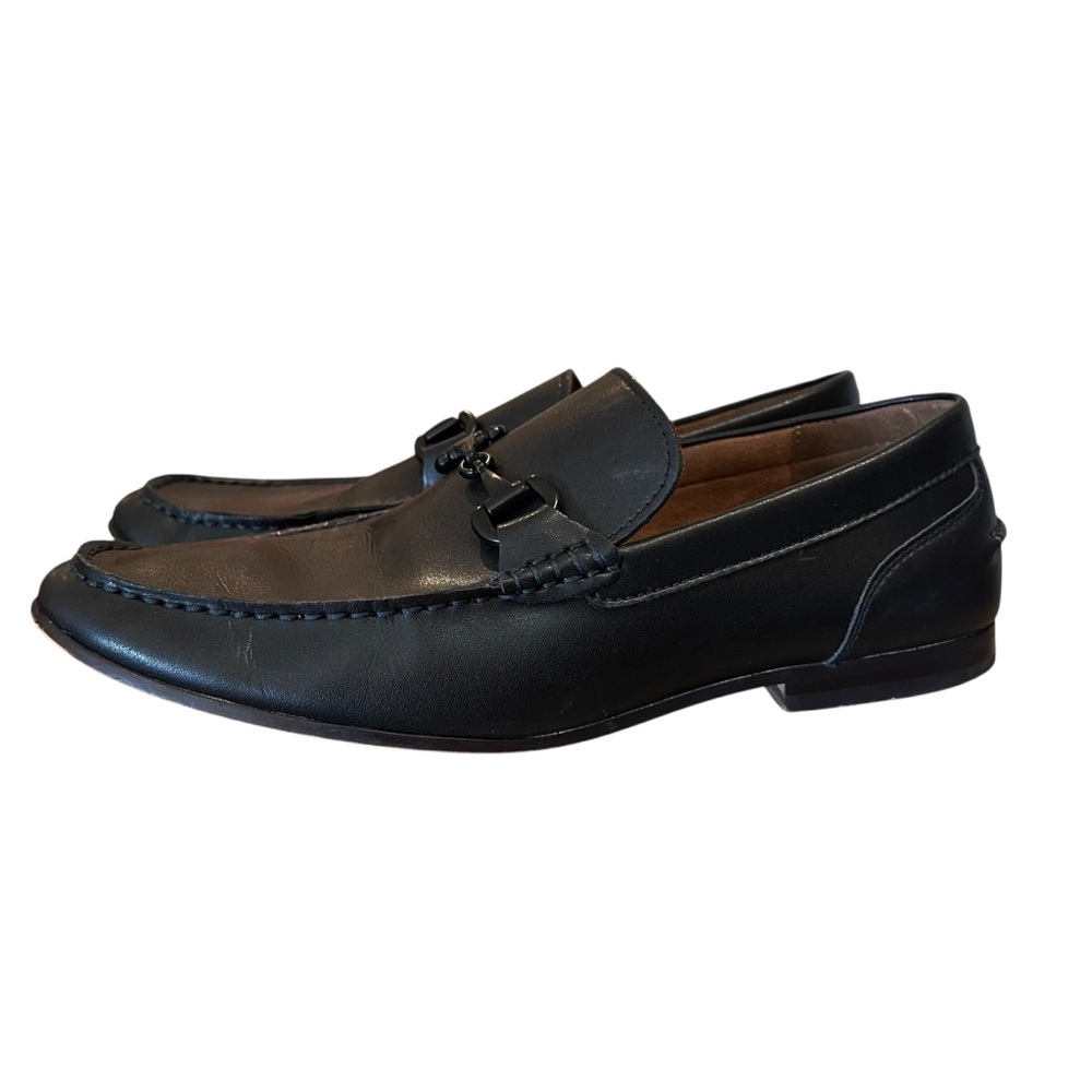 KENNETH COLE Men’s Black Leather Horse-bit Collin Bit Loafer Size 9.5